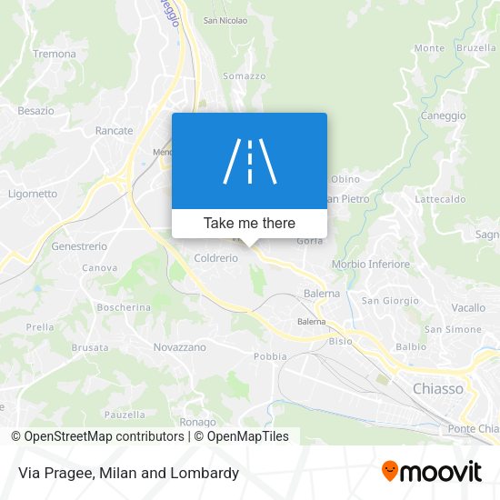 Via Pragee map