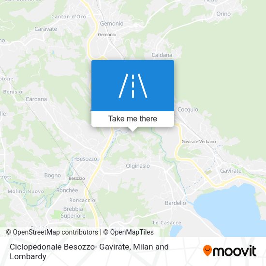 Ciclopedonale Besozzo- Gavirate map