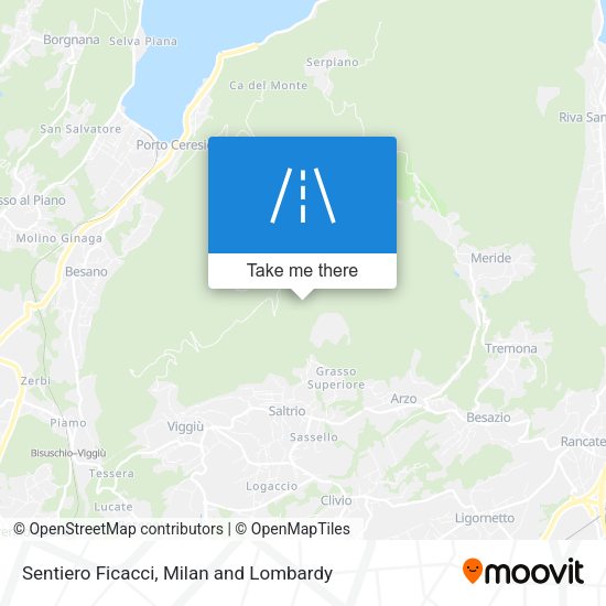 Sentiero Ficacci map