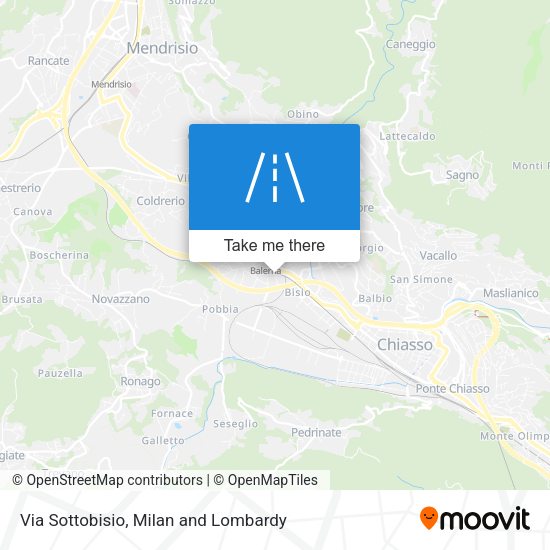 Via Sottobisio map