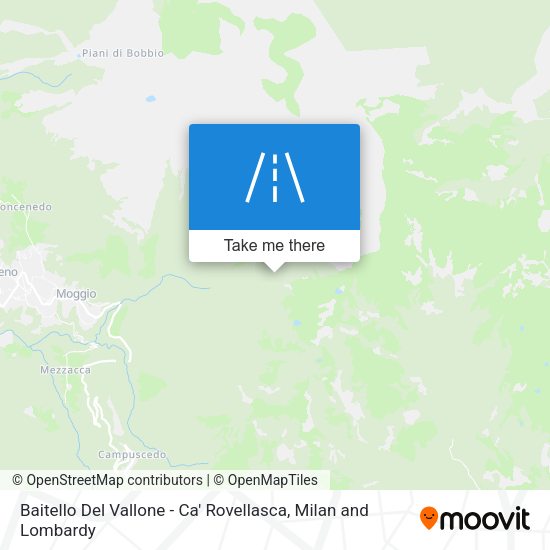 Baitello Del Vallone - Ca' Rovellasca map