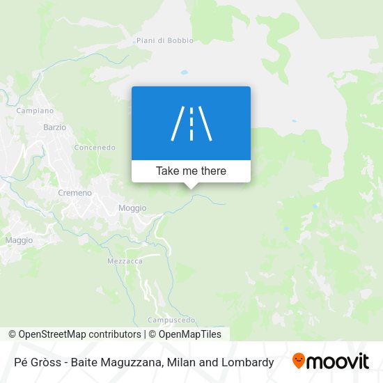 Pé Gròss - Baite Maguzzana map
