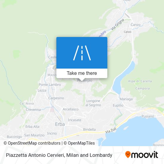 Piazzetta Antonio Cervieri map