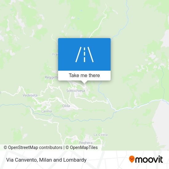 Via Canvento map