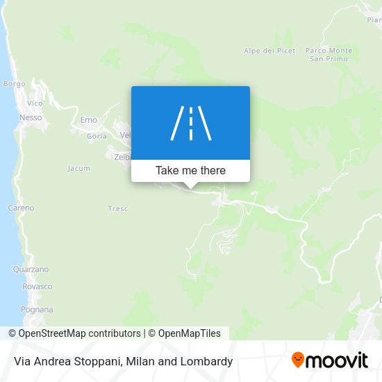 Via Andrea Stoppani map