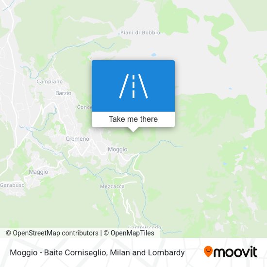 Moggio - Baite Corniseglio map
