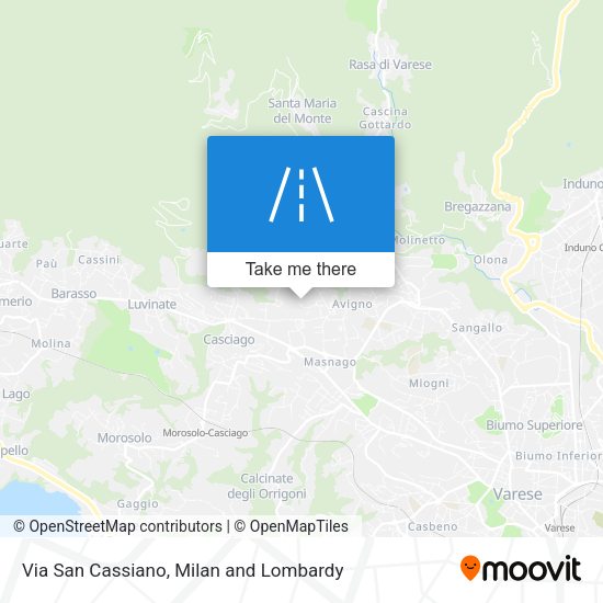 Via San Cassiano map