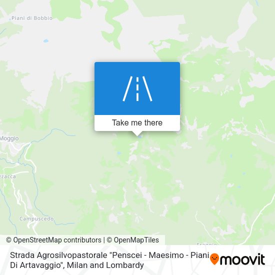 Strada Agrosilvopastorale "Penscei - Maesimo - Piani Di Artavaggio" map