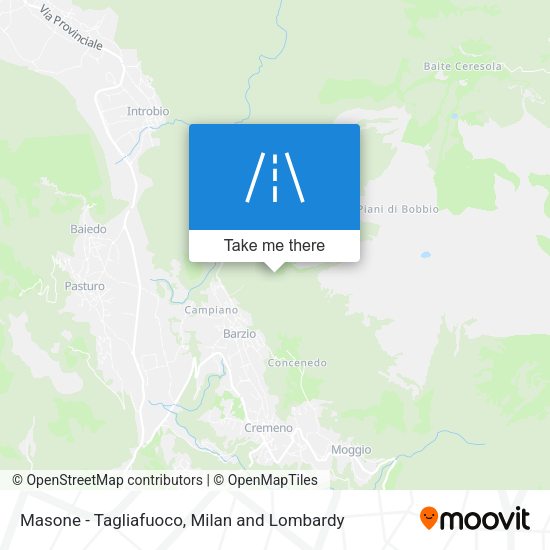 Masone - Tagliafuoco map
