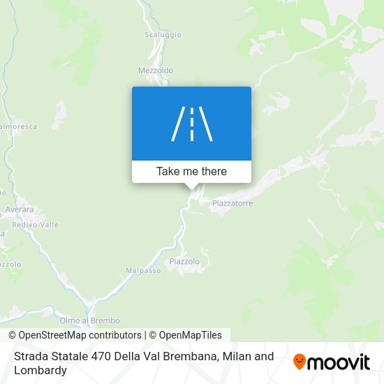 Strada Statale 470 Della Val Brembana map