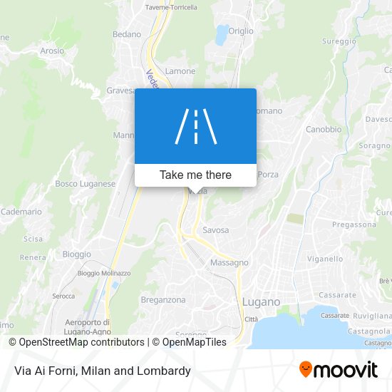 Via Ai Forni map