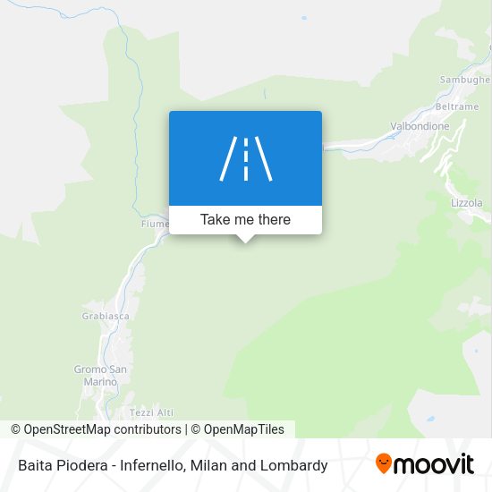 Baita Piodera - Infernello map