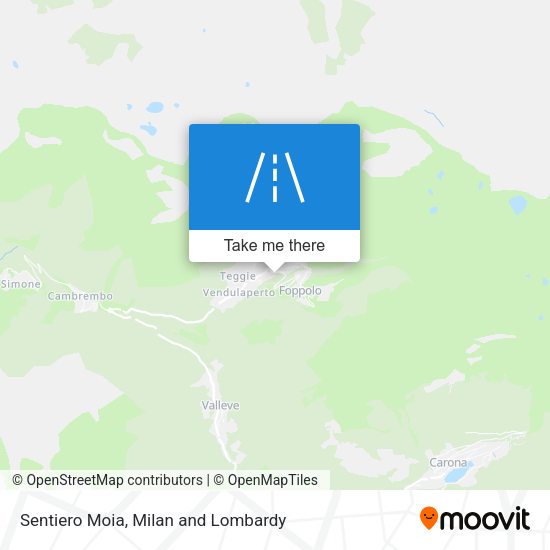 Sentiero Moia map