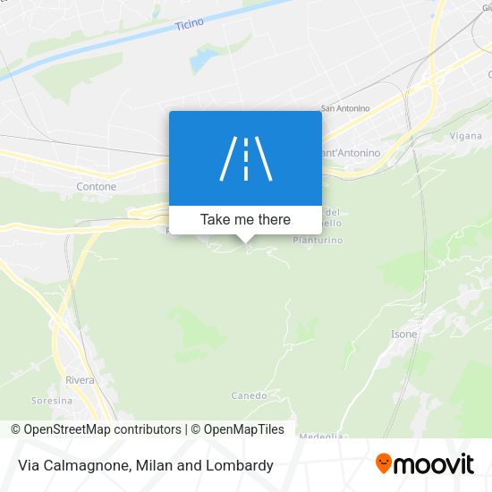 Via Calmagnone map