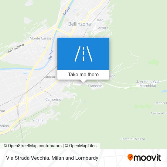 Via Strada Vecchia map