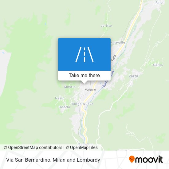Via San Bernardino map