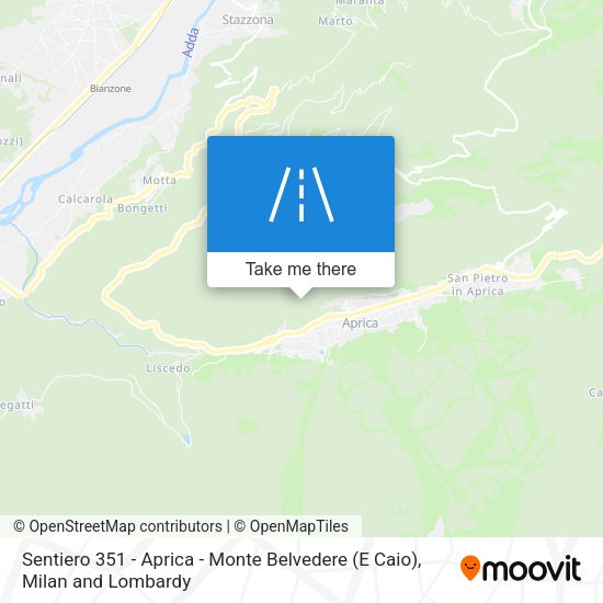 Sentiero 351 - Aprica - Monte Belvedere (E Caio) map