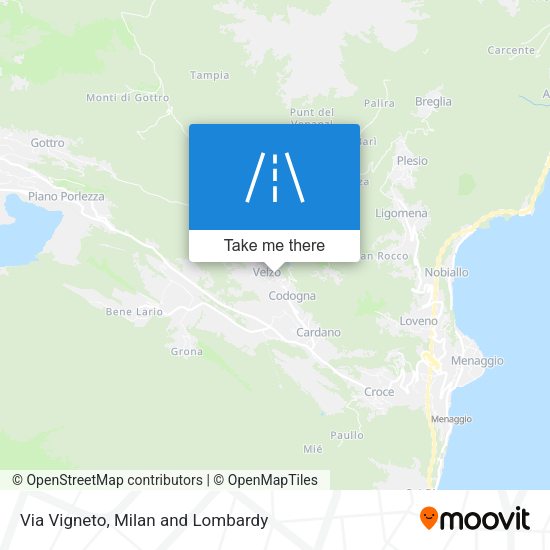 Via Vigneto map