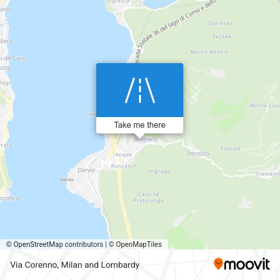Via Corenno map