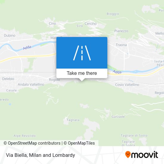 Via Biella map