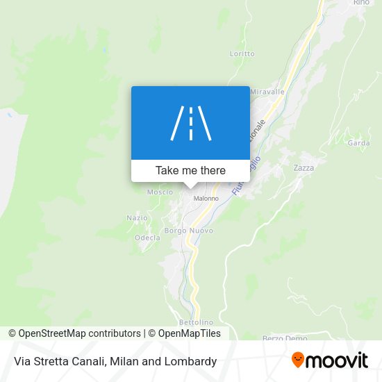 Via Stretta Canali map