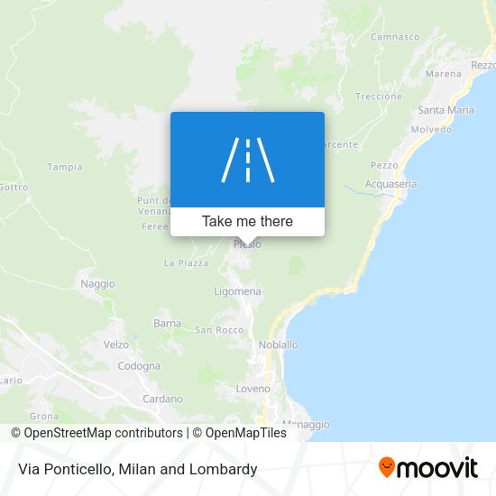 Via Ponticello map