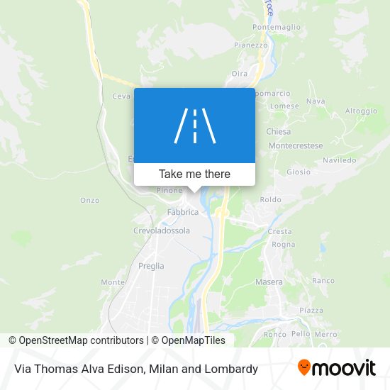 Via Thomas Alva Edison map