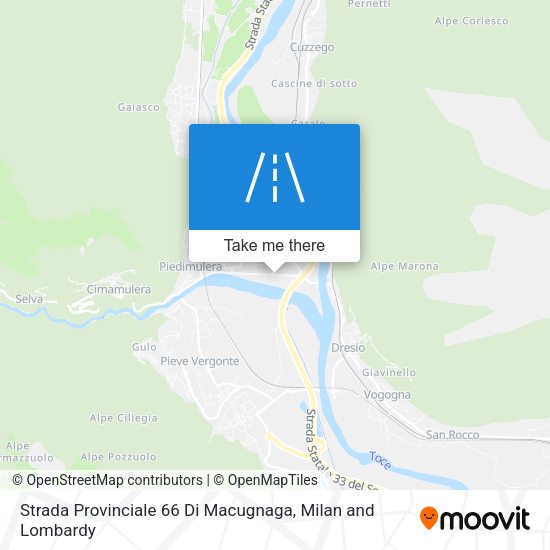 Strada Provinciale 66 Di Macugnaga map