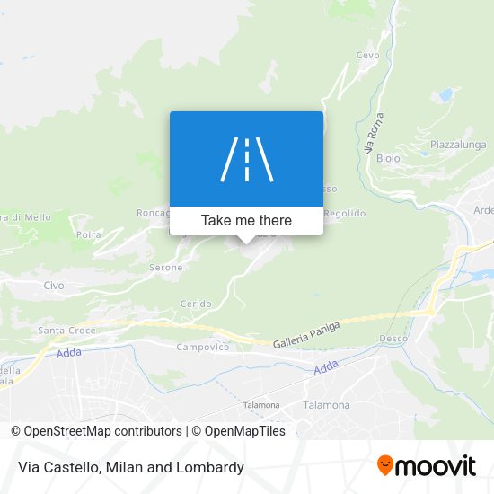 Via Castello map