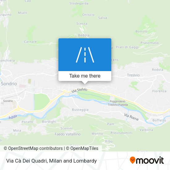 Via Cà Dei Quadri map