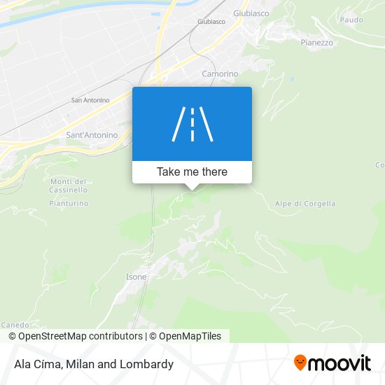 Ala Címa map