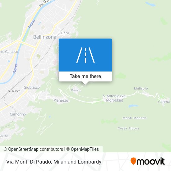 Via Monti Di Paudo map