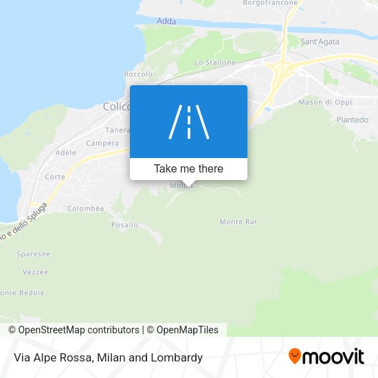 Via Alpe Rossa map