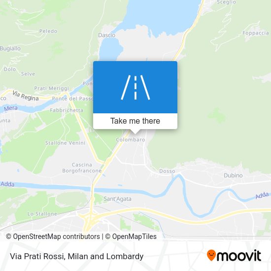 Via Prati Rossi map