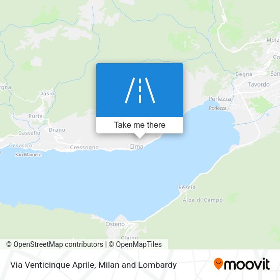 Via Venticinque Aprile map
