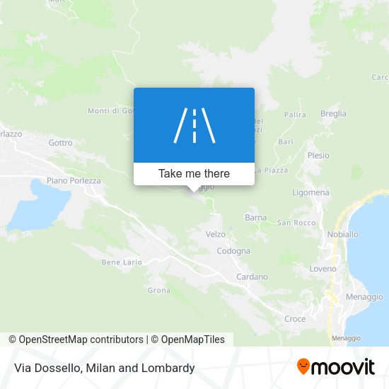 Via Dossello map
