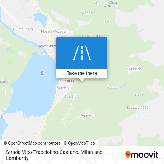 Strada Vico-Tracciolino-Castano map