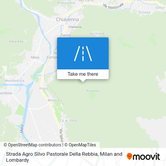 Strada Agro Silvo Pastorale Della Rebbia map