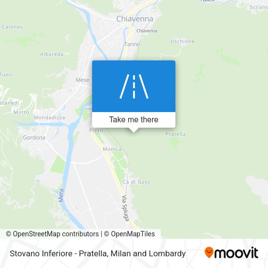 Stovano Inferiore - Pratella map