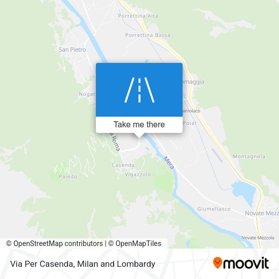 Via Per Casenda map