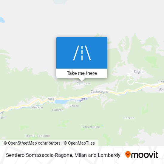 Sentiero Somasaccia-Ragone map