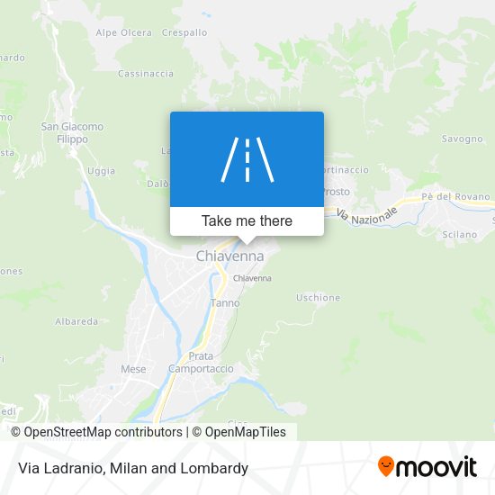 Via Ladranio map