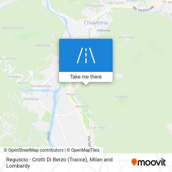 Reguscio - Crotti Di Berzo (Tracce) map