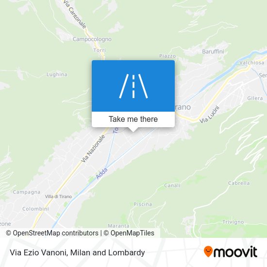 Via Ezio Vanoni map