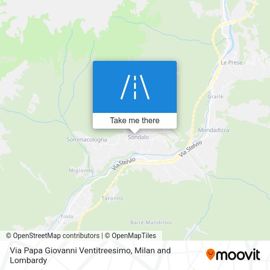 Via Papa Giovanni Ventitreesimo map