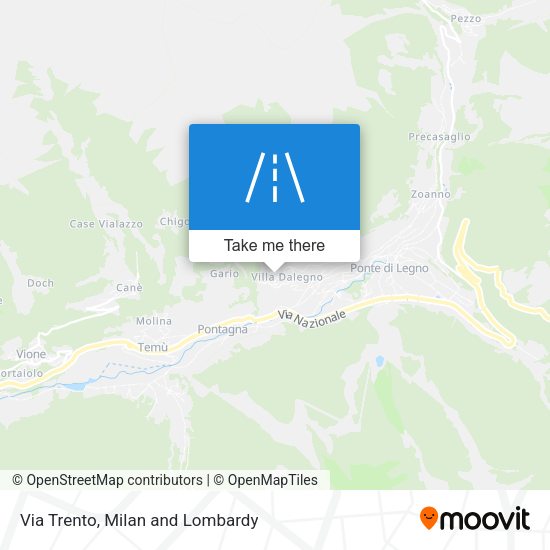 Via Trento map