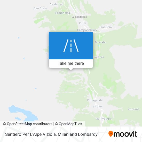 Sentiero Per L'Alpe Viziola map