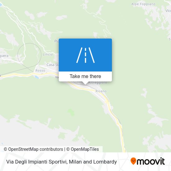 Via Degli Impianti Sportivi map