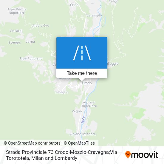 Strada Provinciale 73 Crodo-Mozzio-Cravegna;Via Torototela map