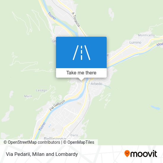Via Pedarii map